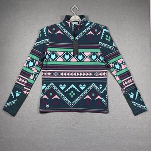 Greyson Sweatshirt Mens Medium Forest Green Sequoia Ghostwolf Aztec 1/4 Zip Golf